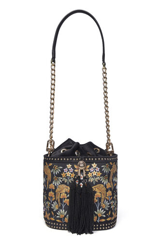 Pichhwai Bucket Bag - Nightingale Black, Black, image 6